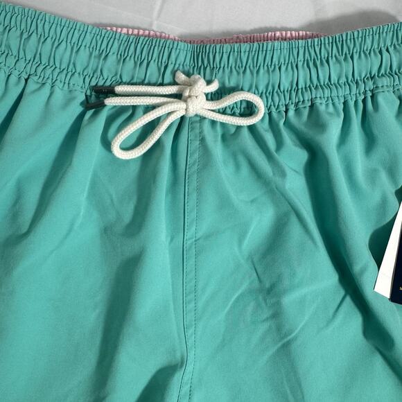 Polo Ralph Lauren Men's Small Green Solid Polo Swim Trunks - Picture 5 of 9